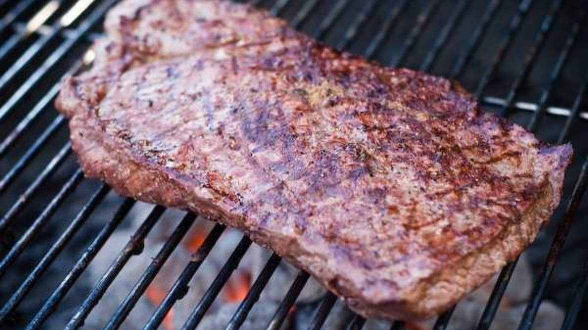 Grilled Flat Iron Steak with Charred Tomato Relish