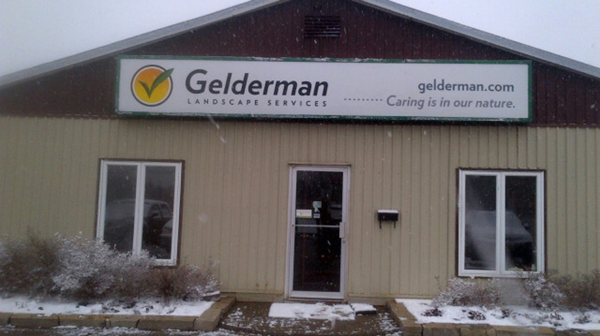 Outdoor Services to Gelderman Landscape Services.. Our New Sign is up in Guelph!